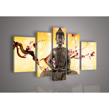 Pinturas de Buddha quadro na arte da parede da lona (BU-005)